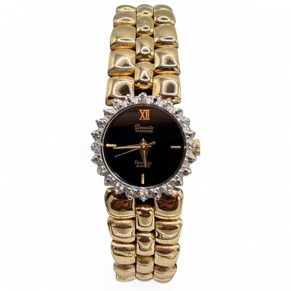 Vintage gold tone armitron deauville watch